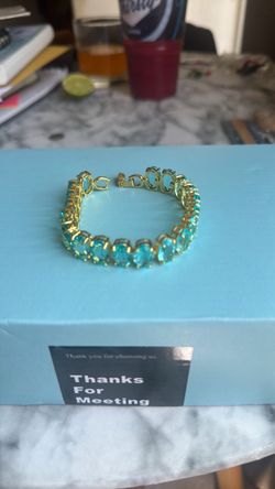 Marquise Tennis Bracelet Aquamarine 7 inch