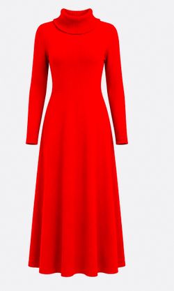 NWT Red Turtleneck Sweater Dress – Stylish & Cozy