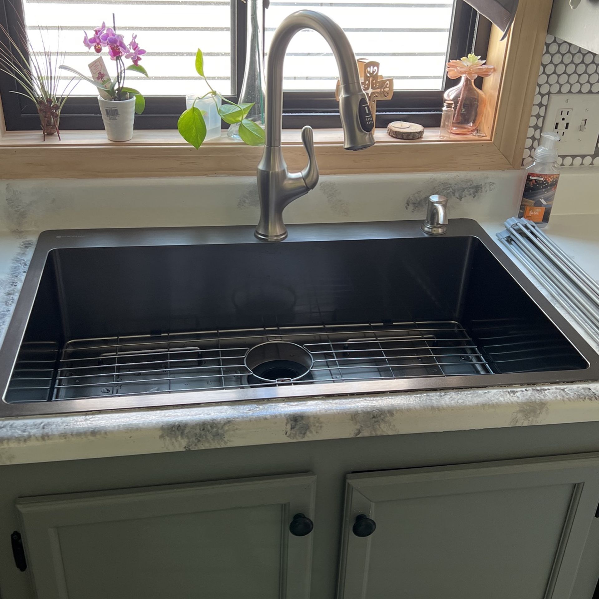 Black Stainless Sink Like New 