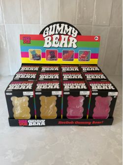 🎉 NEW NeeDoh Gummy Bear Squishy Stress Toy – Assorted Colors