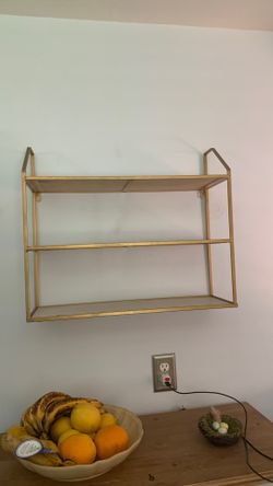 Gold And White Shelf