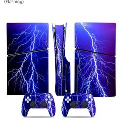 Blue Lighting Decal For The Ps5 Slim Disk 