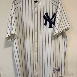 New York Yankees Derek Jeter #2 MLB Majestic Jersey Size Large