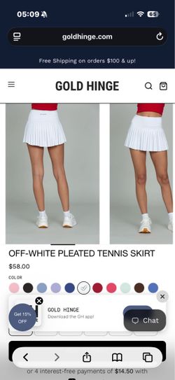 Goldhinge S White Pleated Mini Skirt