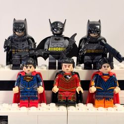 Batman vs Superman 6pc DC Comics Hero Variations LEGO Compatible