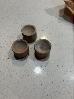 Vintage Small Clay Assay Cupels Mining Melting Crucible Trio