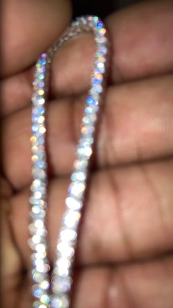 2.5mm lab Diamond tennis chain in 925 silver