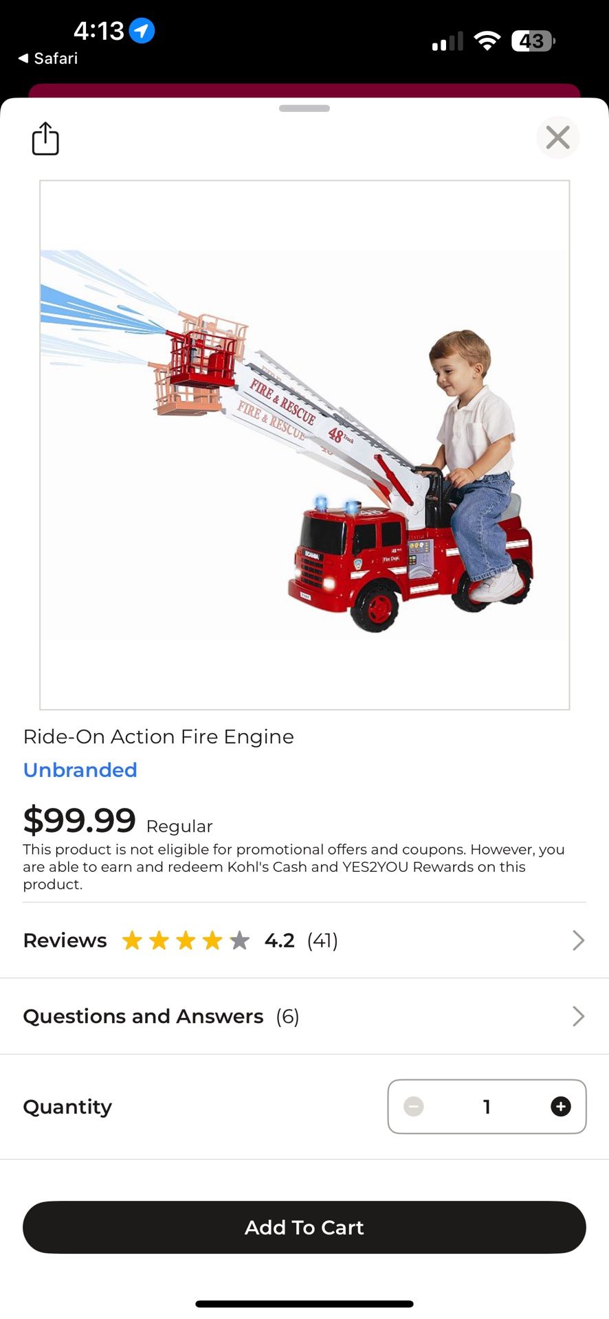 Fire Truck Kids Truck