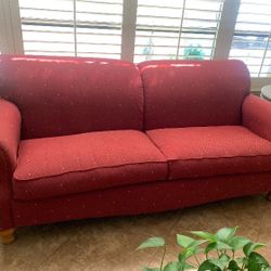 Red Custom Lazyboy Sofa 