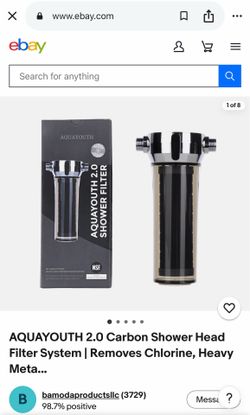 AQUAYOUTH 2.0 Carbon Shower Head Filter System | Removes Chlorine, Heavy Meta...