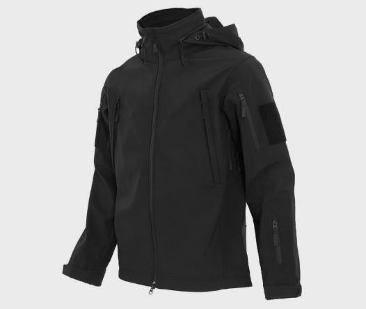 CONDOR 602 Summit Men's Black Outdoor Jacket Large Soft Shell Tactical Concealed Hood