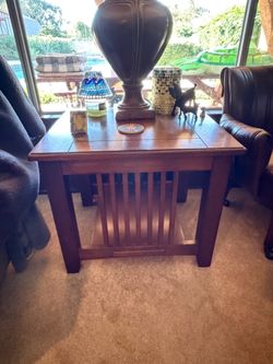 2 Mission Style Solid Wood End Table