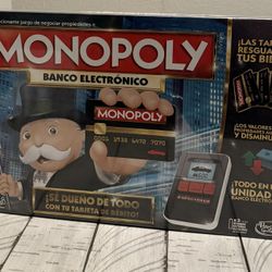 NEW ! Monopoly Game Banco Electronico Hasbro Electronic ( Spanish Edition-sealed
