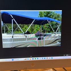 8 Foot Wide, Bimini Top Frame All Stainless