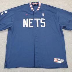 RARE Nike Brooklyn Nets Basketball Warm Up Old School Shooting Jacket XXL NBA