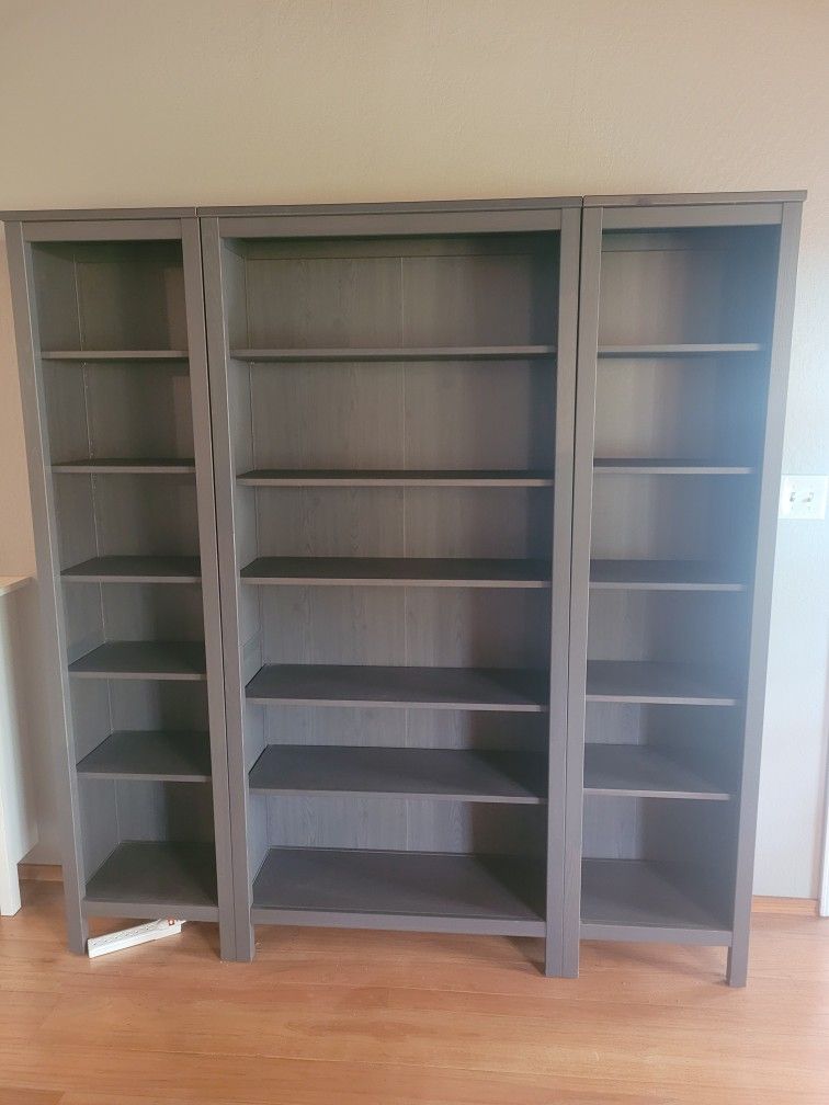 Ikea Hemnes Grey Bookshelves