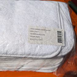 Standard Washcloths / Face Cloths All White Brand New