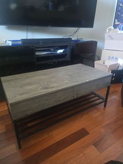 Gray coffee table