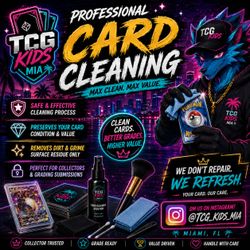 Pokemon Card cleaning and restoration