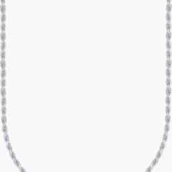 $60 Rope Chain Silver Plated