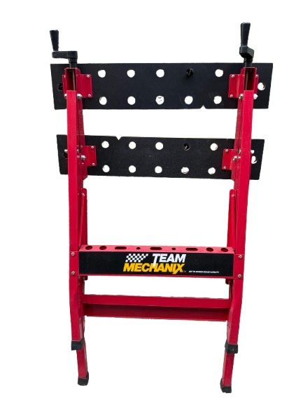 Folding Portable Work Stand Bench Red Saw Horse Clamp