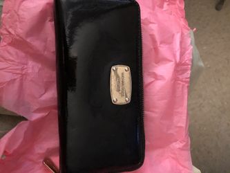 MK black paten leather