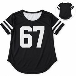 Black “67” Athletic T-Shirt – Sporty Style