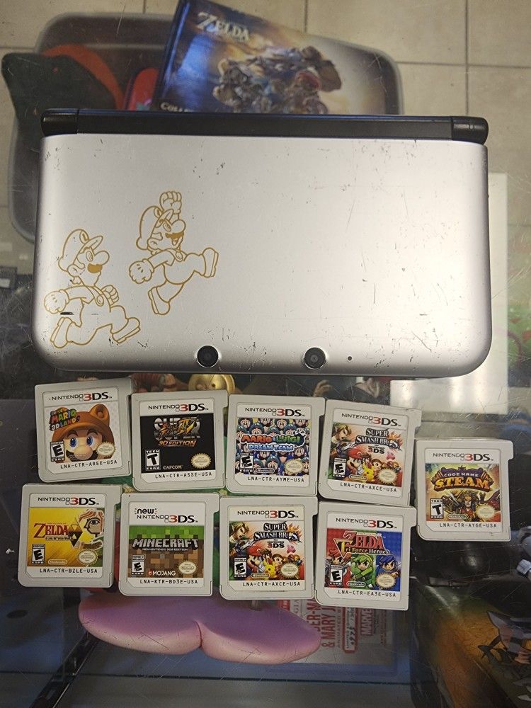 Nintendo 3DS XL SPECIAL EDITION WITH 9 GAMES AS SHOWB