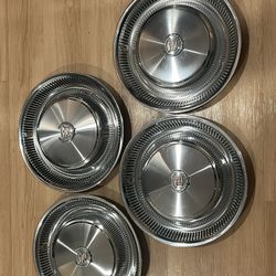 Vintage Cadillac Hub Caps Set Of 4 -17”