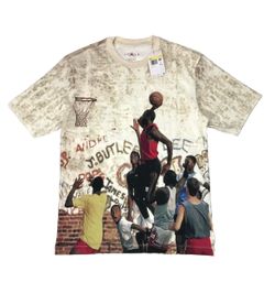 Nike Air Jordan 85 Graphic Shirt Mens Small S Sail Playground Jumpman HJ2362-133