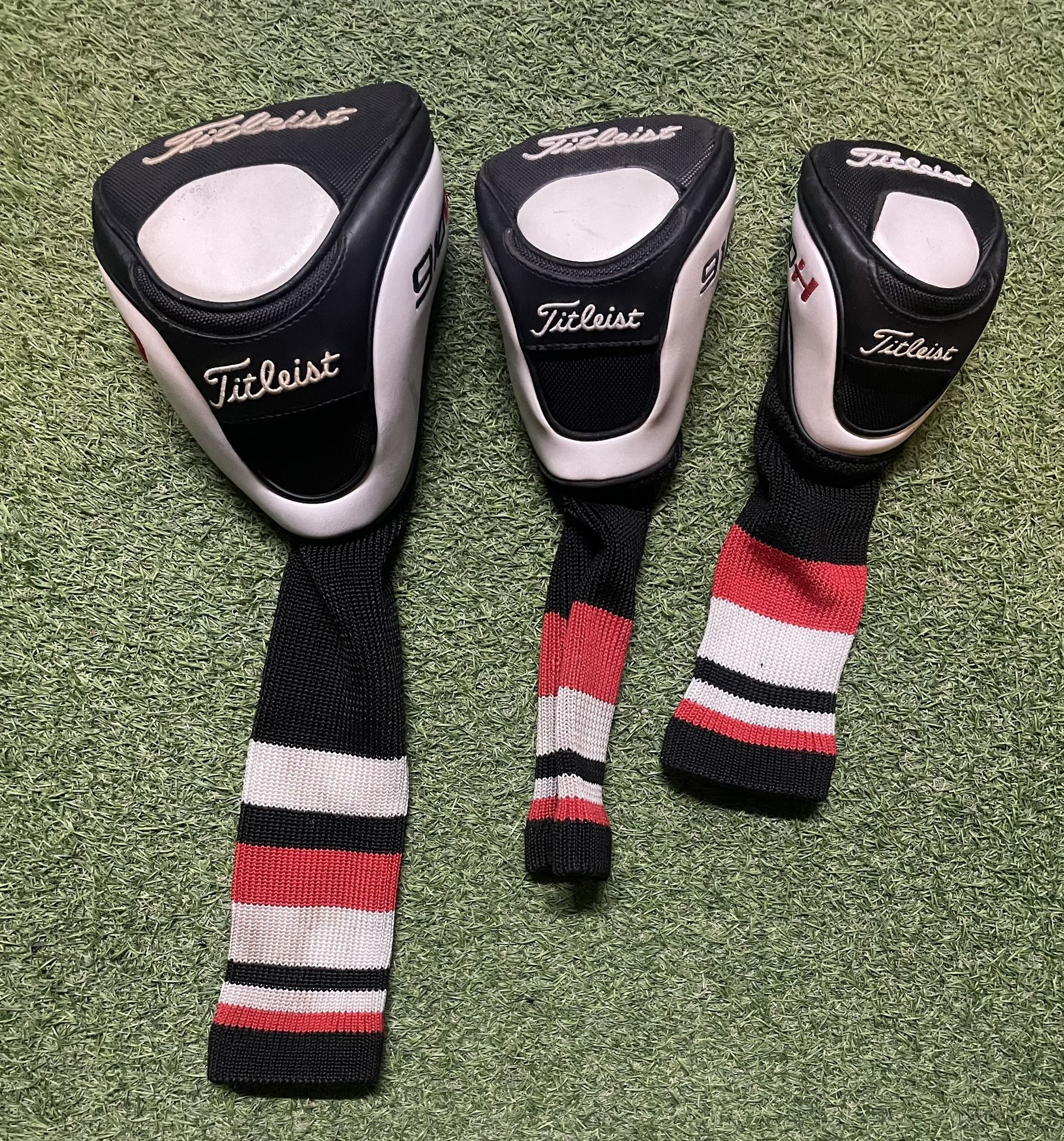 SET OF 3 Excellent Titleist 910 Golf Wood Headcover Set Driver,fairway Wood,hybrid