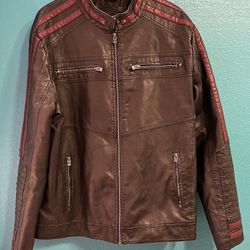  XRAY Leather Bomber Jacket Mens XL