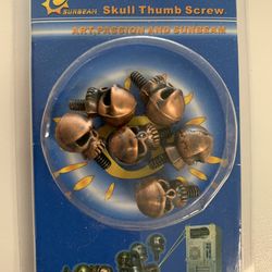 (6) - Copper - (Skull) - Computer Thumb Screws - (New)