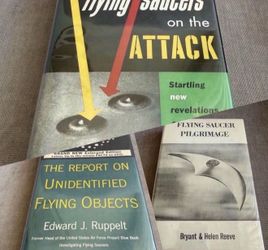 3 UFO UAP Vintage First Edition Books - RARE Great Condition - Hardcover