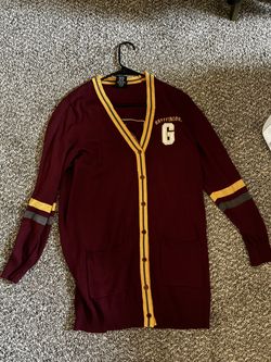 Harry Potter Gryffindor Varsity Cardigan Sweater - Mens/Unisex Large