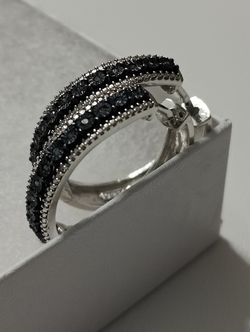 Diamond Hoop Earrings 