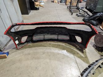 Front Bumper To A 2020 Charger RT Color Trio Red Thumbnail