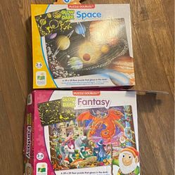 Kids 100 Piece Puzzles Glow In the Dark 