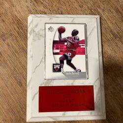 Michael Jordan Basketball Card – Mounted in Display Plaque