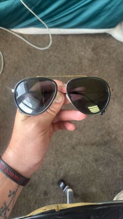 Burberry Aviator Sunglasses Gold Trim
