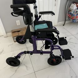 2-in-1 Walker Rollator / Chair New
