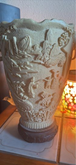 carved chinese vases