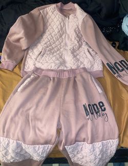 2-Piece Quilted Tracksuit Set - "Nope Not Today" - Size M-Cash only. Local pickup in the area. DM me to grab it now!