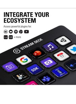 NEW Elgato Stream Deck MK.2 – Studio Controller, 15 macro keys, trigger actions in apps and software like OBS, Twitch, ​YouTube and more, works with M