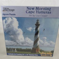 New Morning Cape Hatteras 550 Pc. Jigsaw Puzzle by Heritage Puzzle NEW
