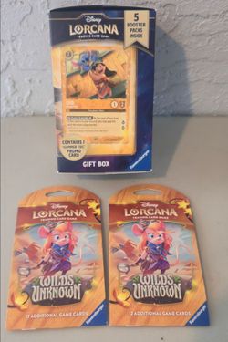 Disney Lorcana Shimmering Skies Gift Box and Booster Packs