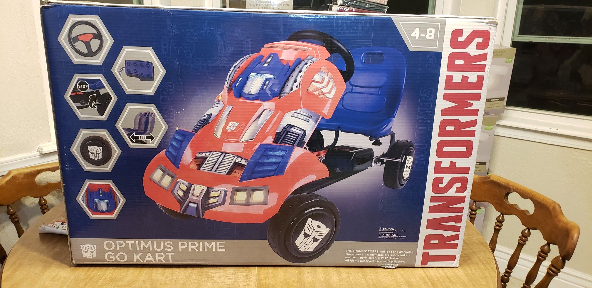 Brand new sealed in box Hauck Transformers Optimus Prime Ride-On Pedal Go-Kart Retail $100