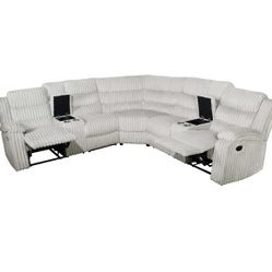 Recliner Sofa With Cup Holders And Storage 