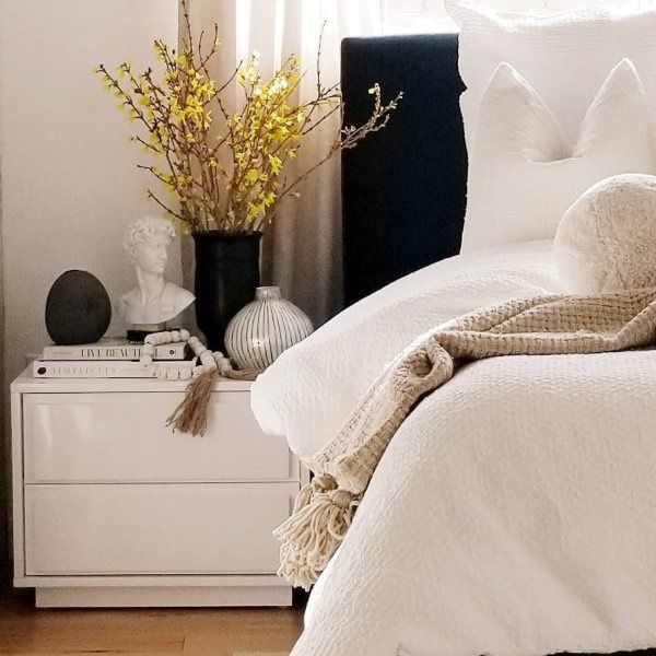 CB2 GALLERY WHITE 2-DRAWER NIGHTSTAND