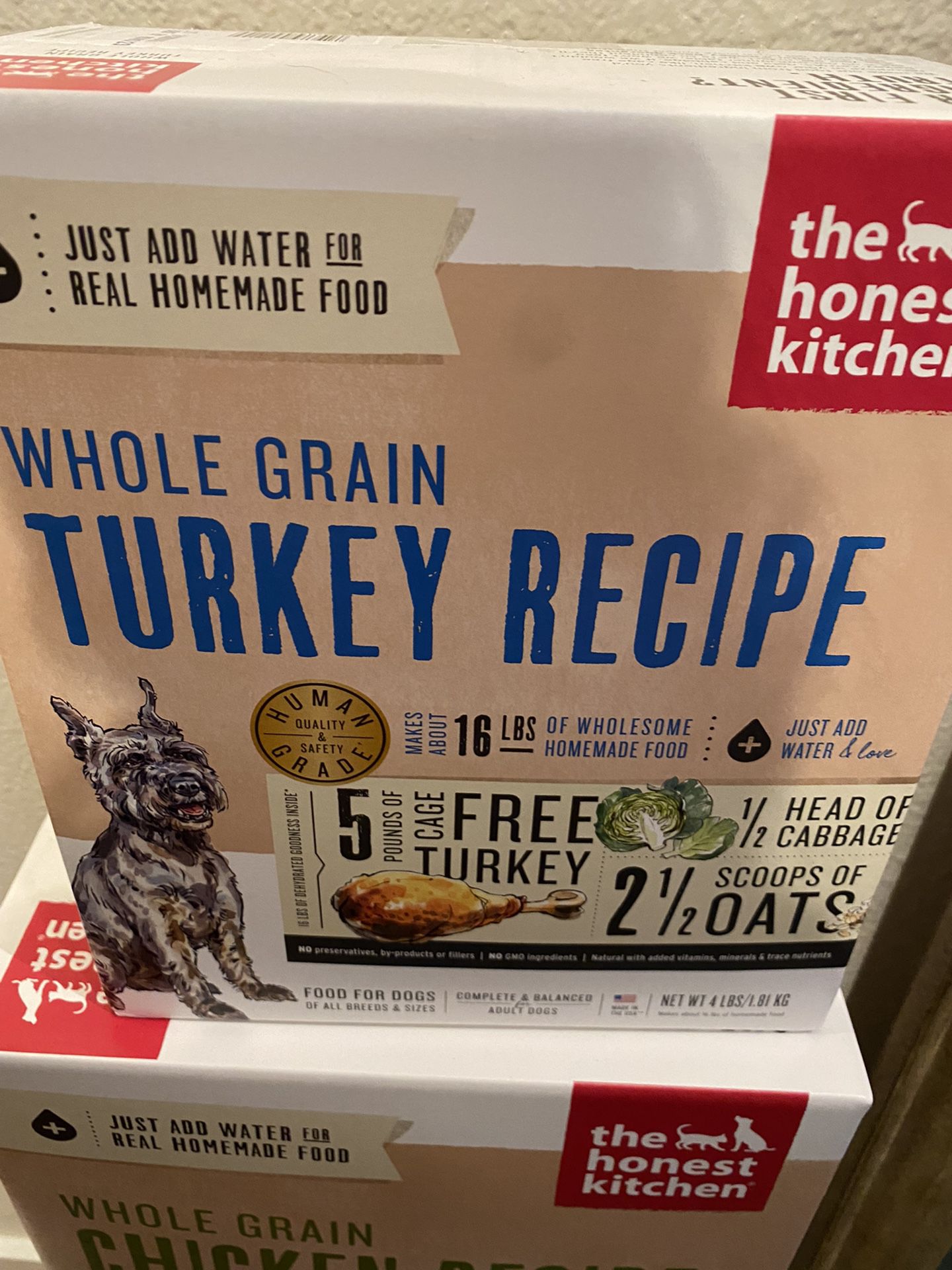 Honest Kitchen Whole Grain Turkey 4#